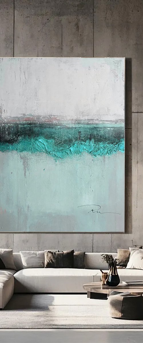 Mint Abstract by Indie Ru
