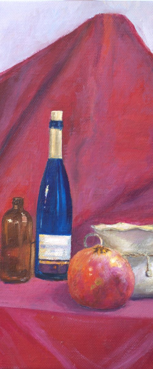 Still Life With Pomegranate by OLEG KAMAEV