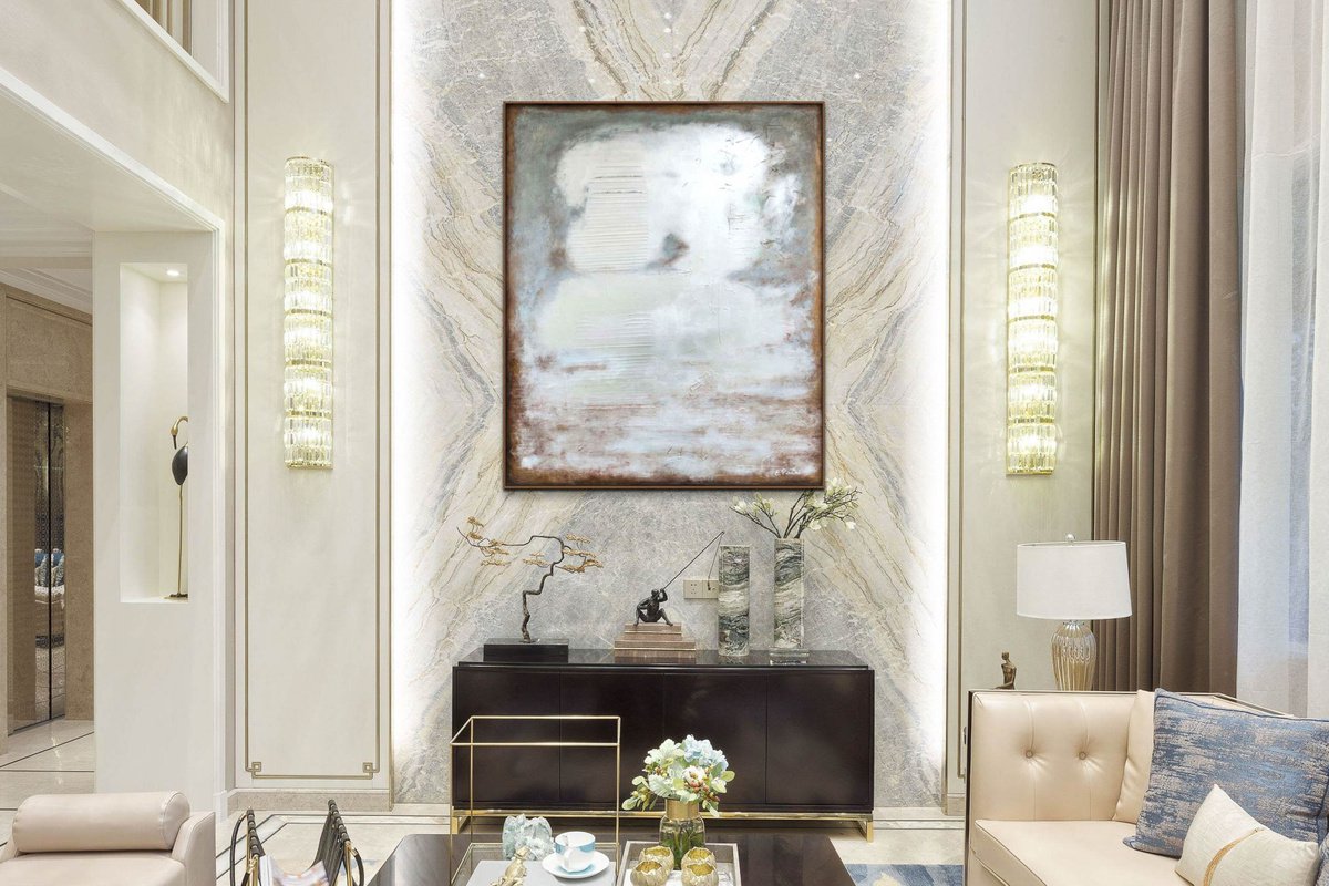 Abstract Painting By Elide Pizzini, 39 X 47, Palace, Original Artwork