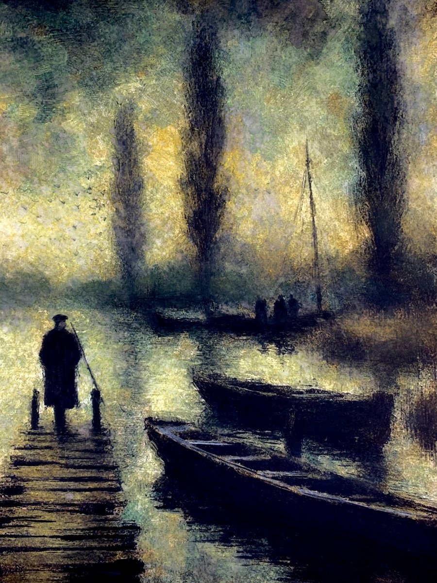 Impressionistic Landscape Painting By Sinisa Alujevic, 12 X 17", The Three, Original Artwork