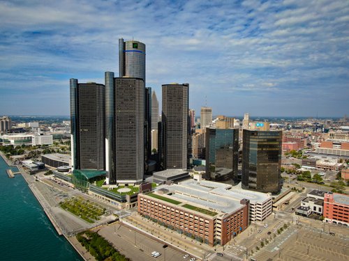 Detroit Skyline by Mark Cook
