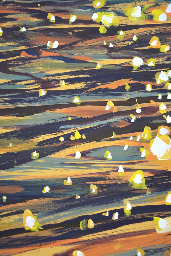 Waltz of glare on the water.