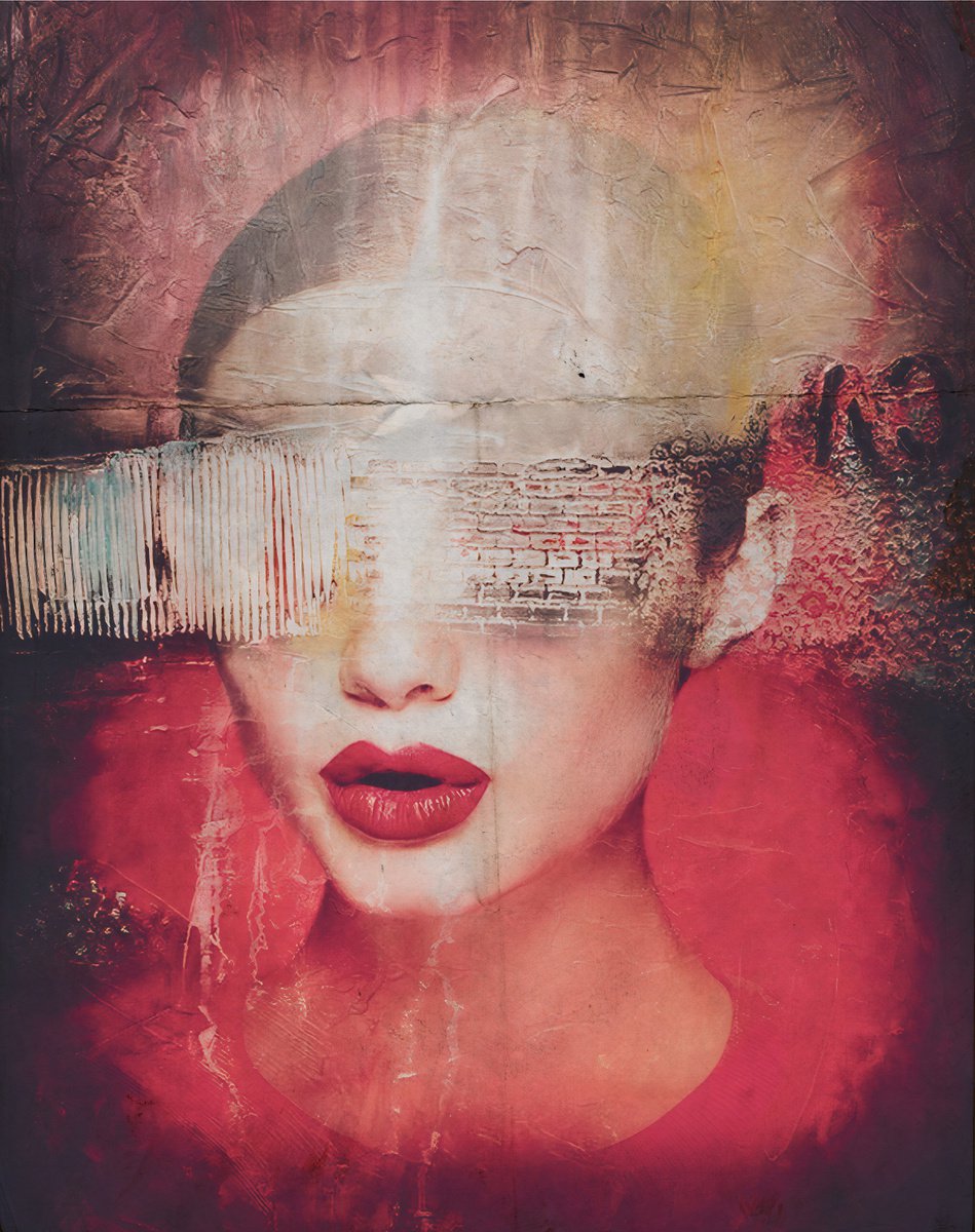 Art Color Face Vol. 25 - Ruby. Art portrait on canvas by Elmira Namazova