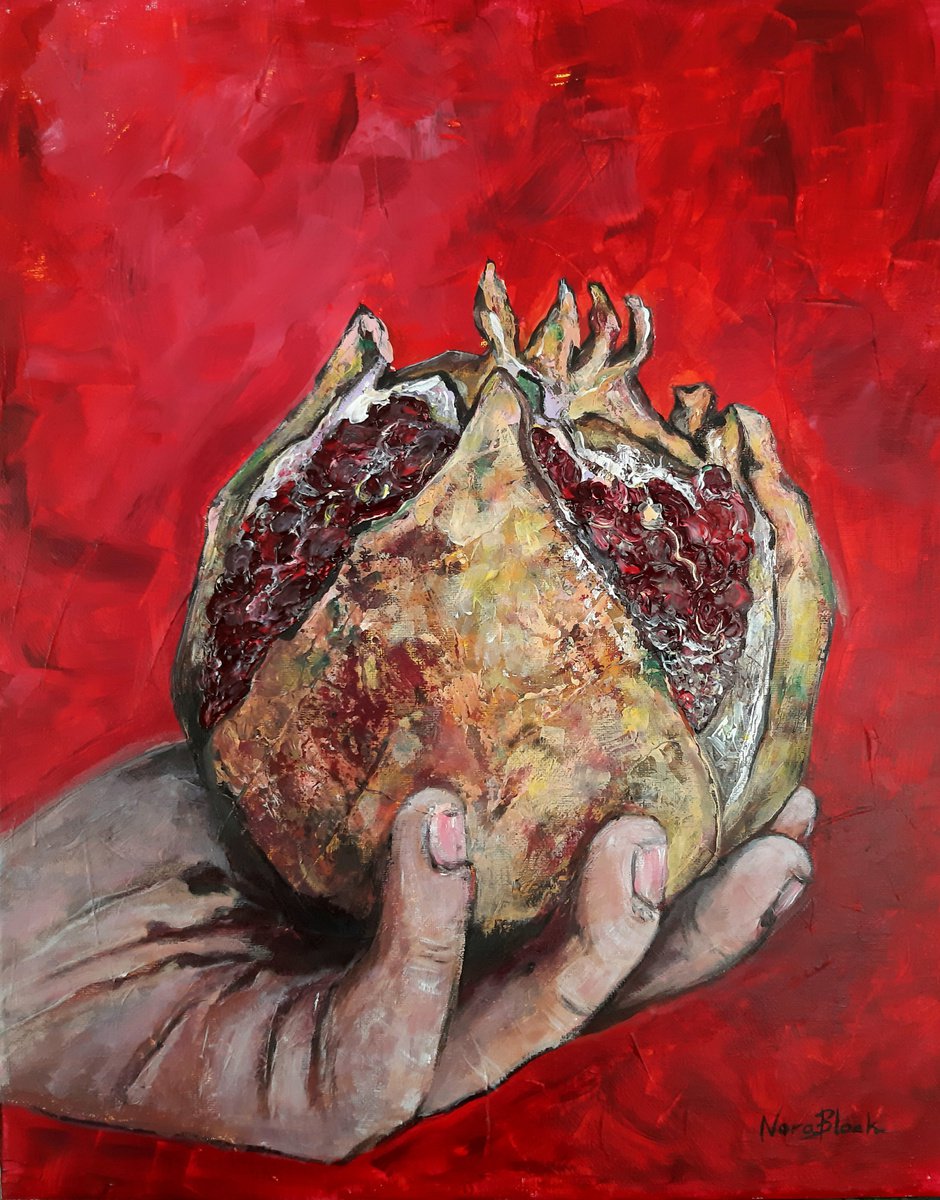 Life is Love, 40x50x2 cm by Nora Block