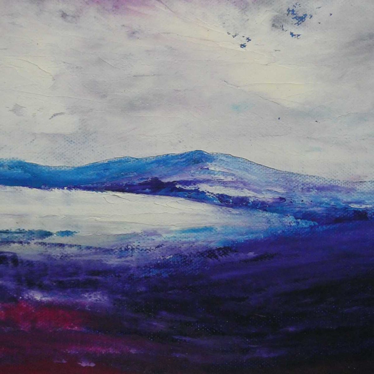 Impressionistic Landscape Oil Painting By Oconnart, 10 X 10", Frozen Lochan Landscape, Original Artwork