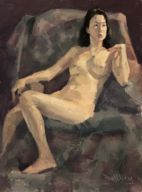 live model painting #4 by Paul Cheng