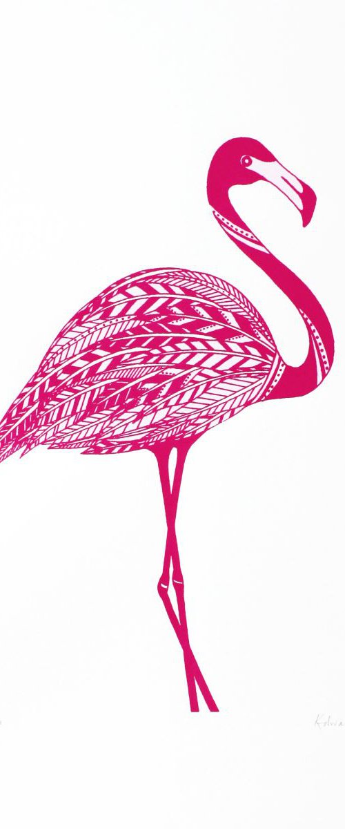 Pink Flamingo by Kath Edwards