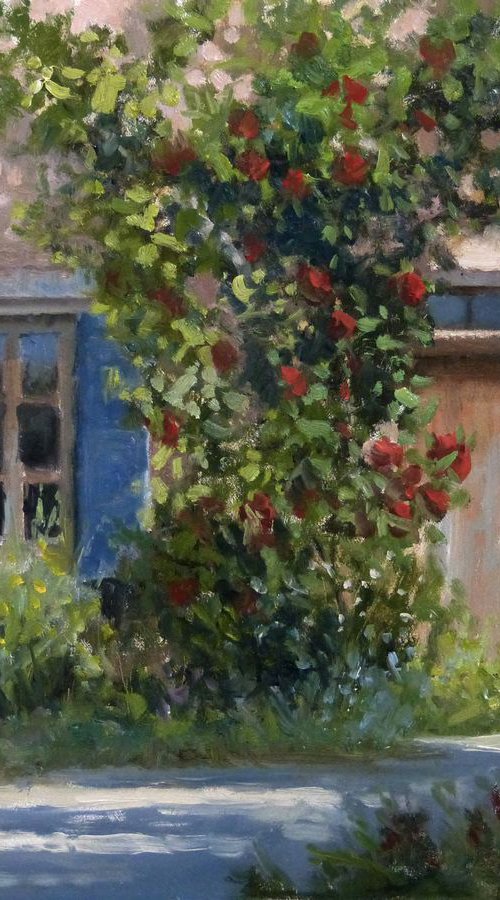 Provencal House with a Rose Tree by Pascal Giroud