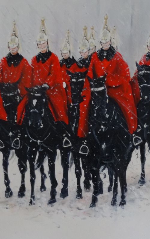 The Household Cavalry Ride. by Mel Davies Original Art