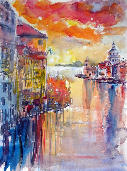 Venice at sunset by Kovács Anna Brigitta