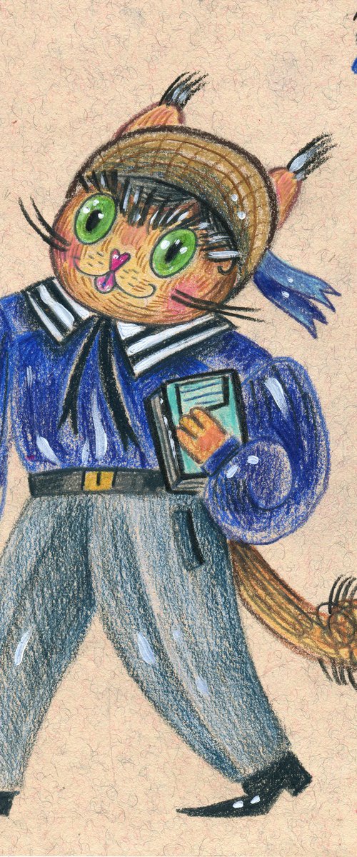 Sailor cat by Anna Onikiienko