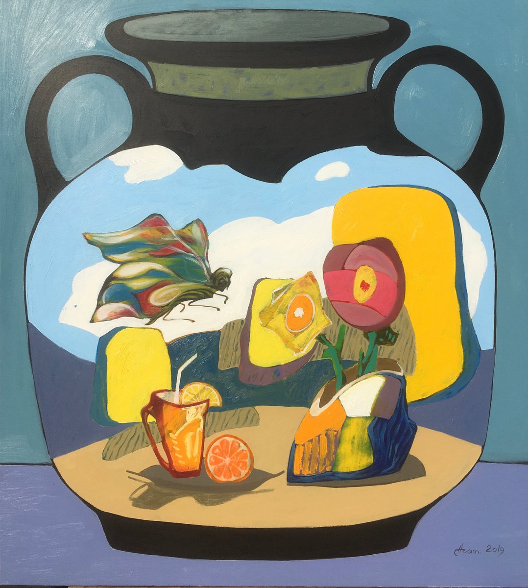 Big Vase (110x100cm, oil painting) by Aram Yengibaryan