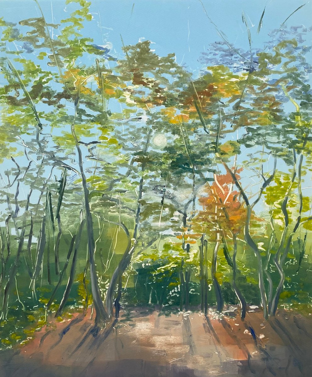 Impressionistic Landscape Limited Edition Print By Rebecca Denton, 22 X 30", Hampstead Heath, Autumn, Original Artwork