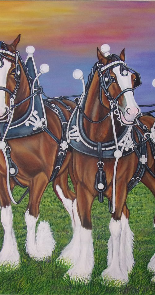 Four Draft horses by Sofya Mikeworth