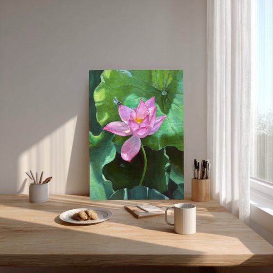 Lotus pink flower