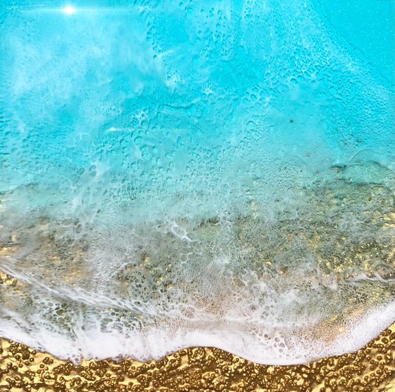 Teal Waves #45 Ocean Seascape Painting