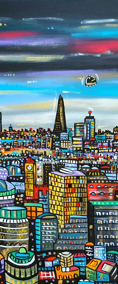 Night Lights London by Maria Luisa  Azzini