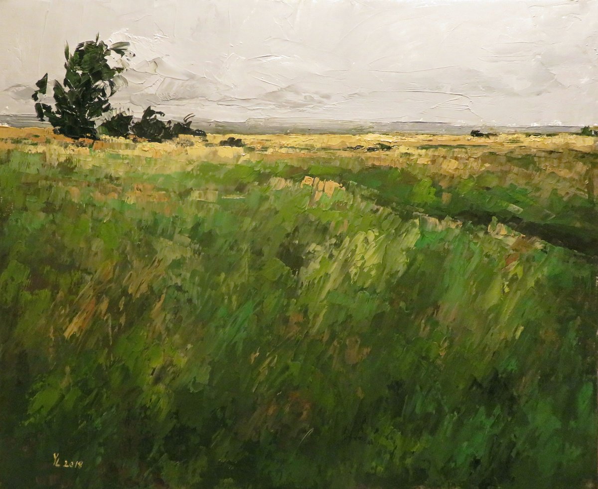 Impressionistic Landscape Oil Painting By Yuanyuan Liu, 29 X 24", Autumn Landscape, Original Artwork