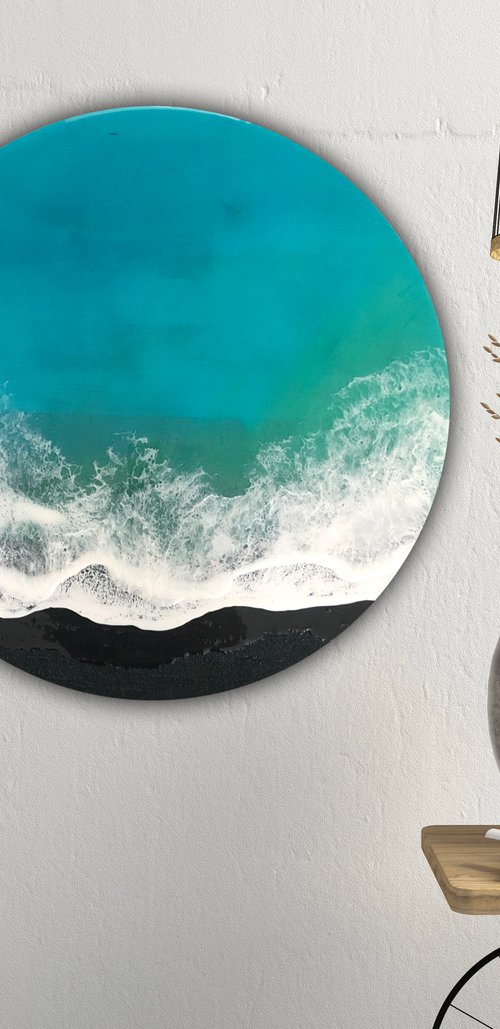 Volcanic Beaches - Teal Waves by Ana Hefco