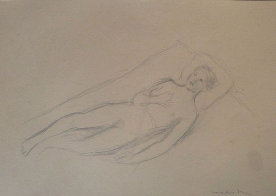 Reclining Nude, 59x42 cm