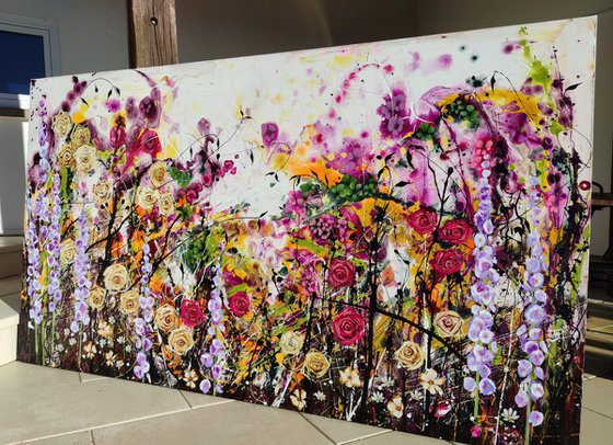 Roseberry Fields Abstract Floral Landscape