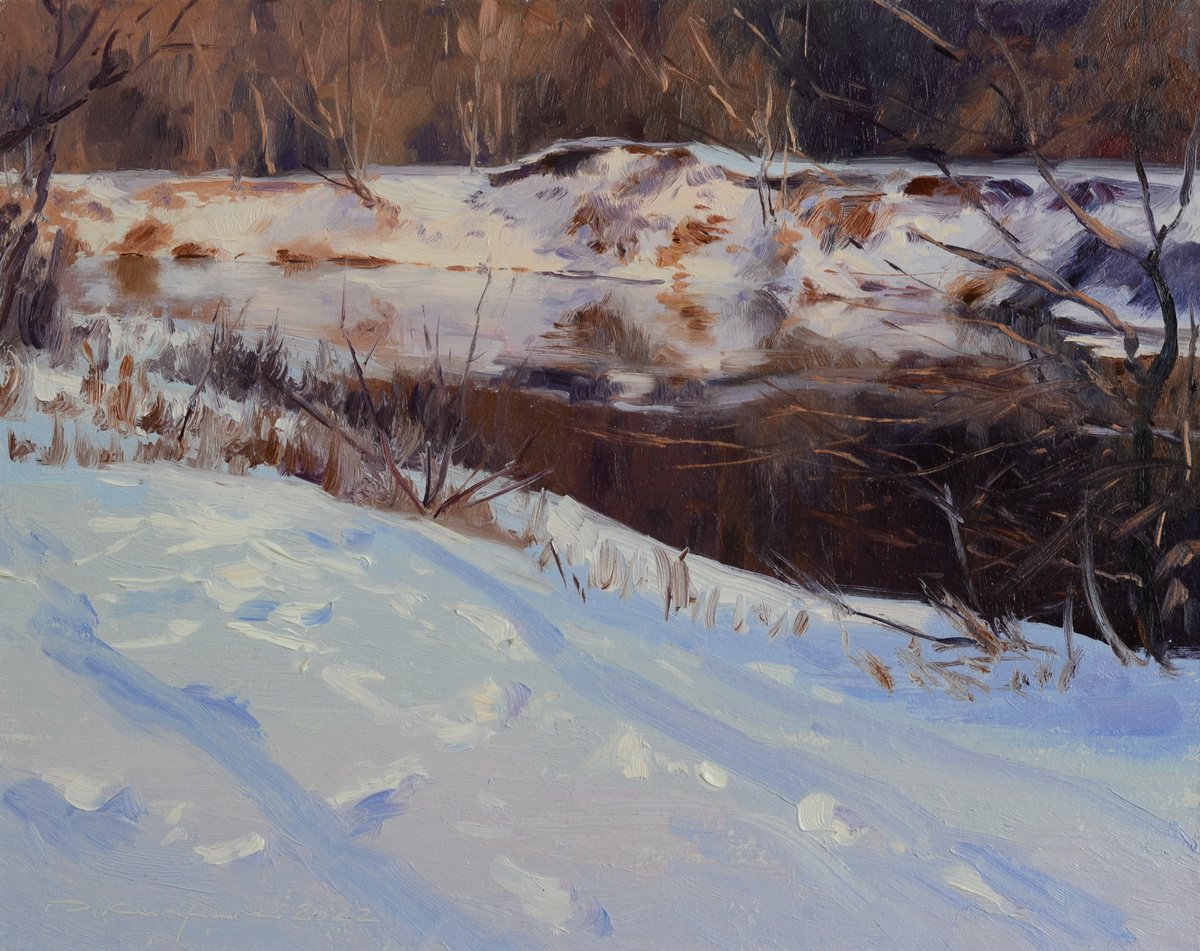 Last Snow By Ruslan Kiprych, 12 X 9, Artwork For Sale On Artfinder