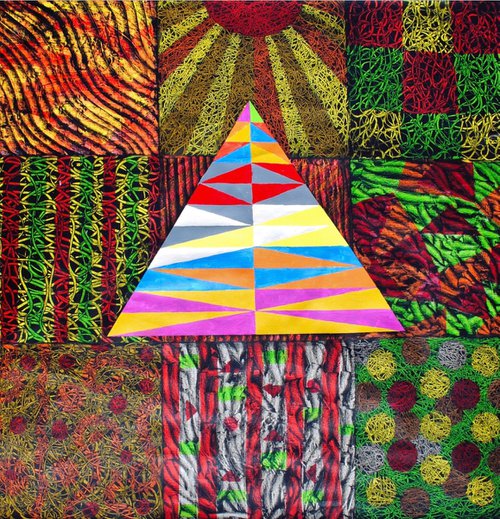 Large abstract Pyramid Scheme by Sumit Mehndiratta