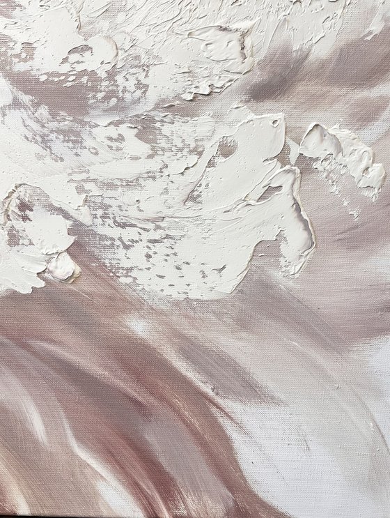 White Cream texture peonies