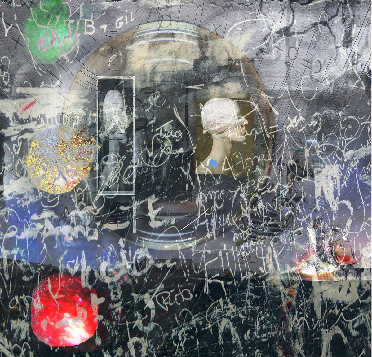 Expressive Abstract Photograph By Geert Lemmers Fpa, 31 X 31, Extraterrestrial Beings I, Original Artwork