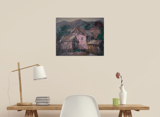 Landscape ,40x50cm, oil painting, impressionism, ready to hang, impressionistic landscape