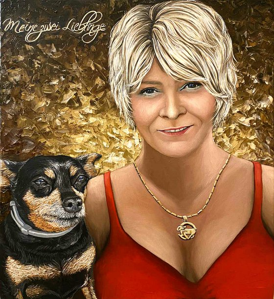 "Lady with a dog" - commission portrait