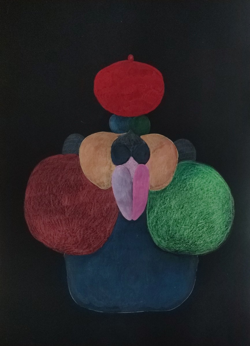 Abstract Painting By Kira K. Sadian, 20 X 28", Menina 7, Original Artwork