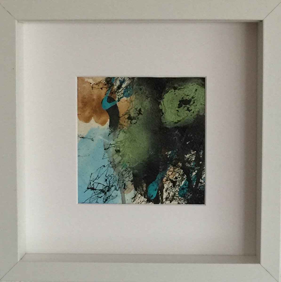 Abstract Acrylic Painting By Irene Gartner, 10 X 10, Waterworld 4, Original Artwork