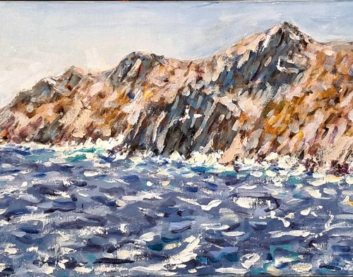 Waves and rocks by Dimitris Voyiazoglou