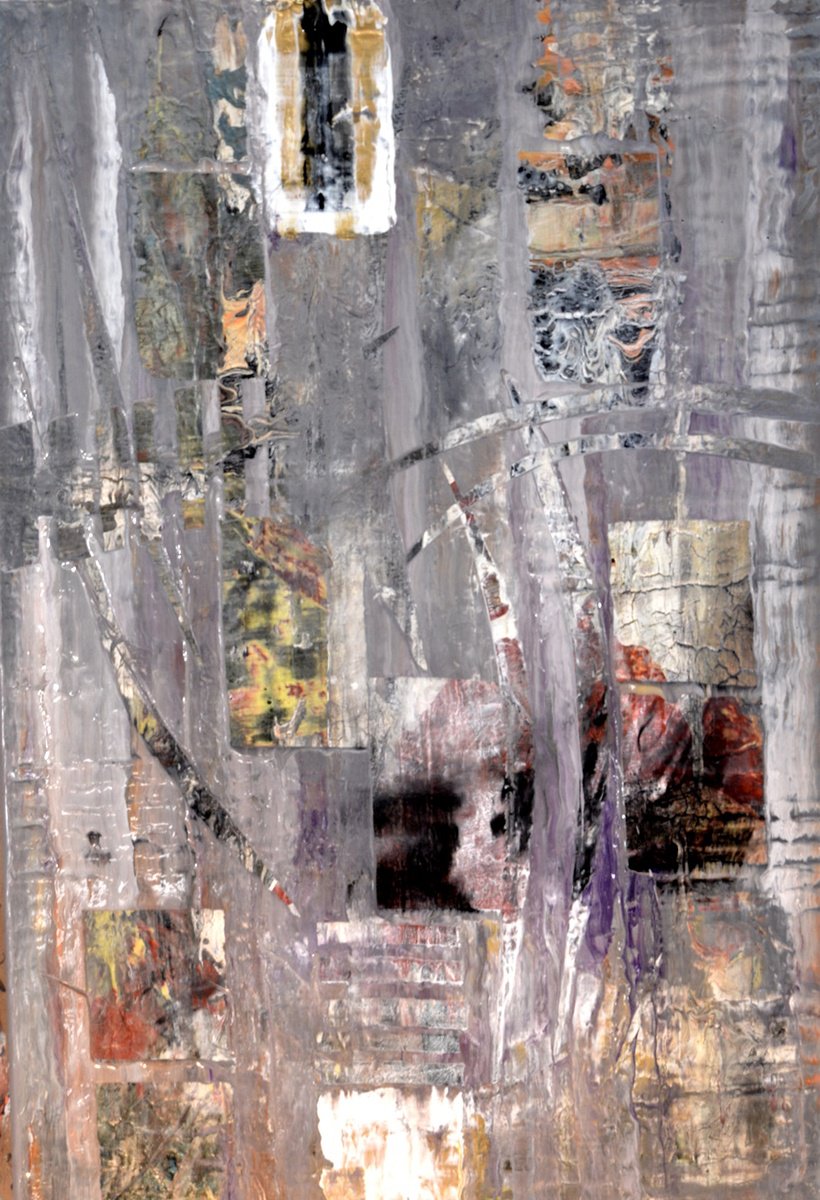 Organic Abstract Acrylic Painting By Lucian Richards, 18 X 29", Coda 2, Original Artwork