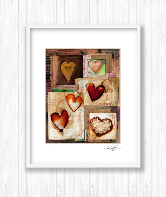 Heart Encounters 4 - Mixed Media Collage by Kathy Morton Stanion