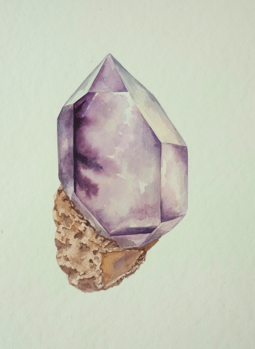 Amethyst crystal by Maria Chernobrovkina