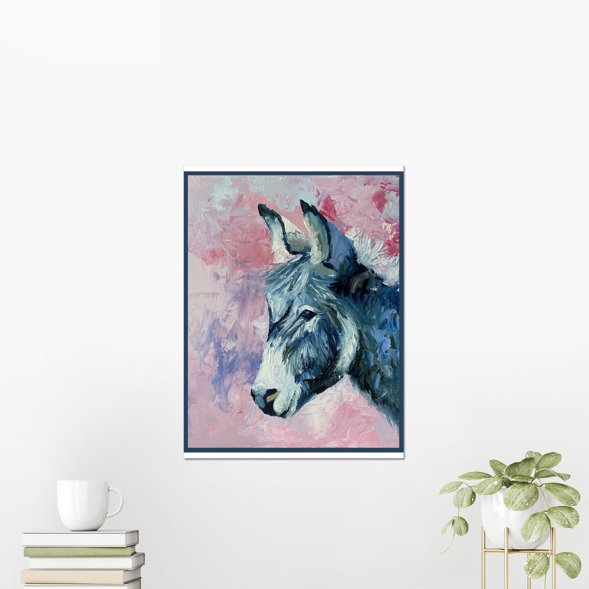 Impressionistic Animal Oil Painting By Vita Schagen, 9 X 12", Little Donkey., Original Artwork