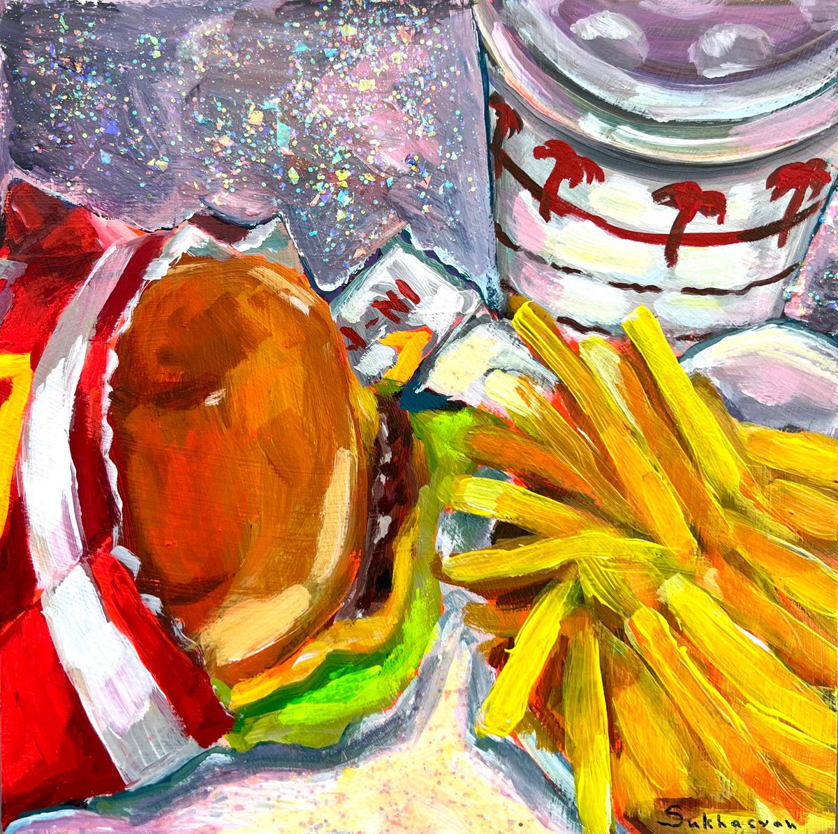 Still Life with In-N-Out Burger and Fries by Victoria Sukhasyan