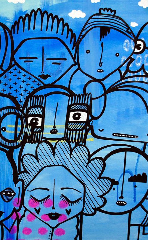 Huddled - Ice Blue Sky by Kev Munday