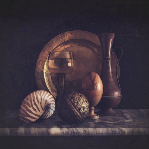 Brass plate objects by Paul Nash