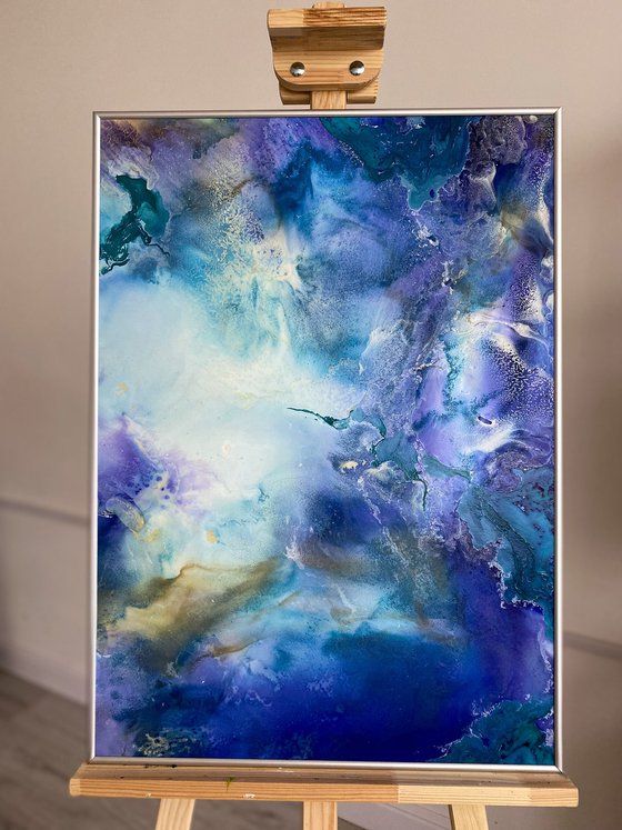 Ocean Blue Abstract Artwork