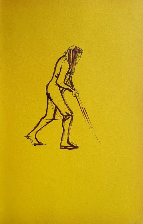 Figure with a stick by Aleksandar Bašić