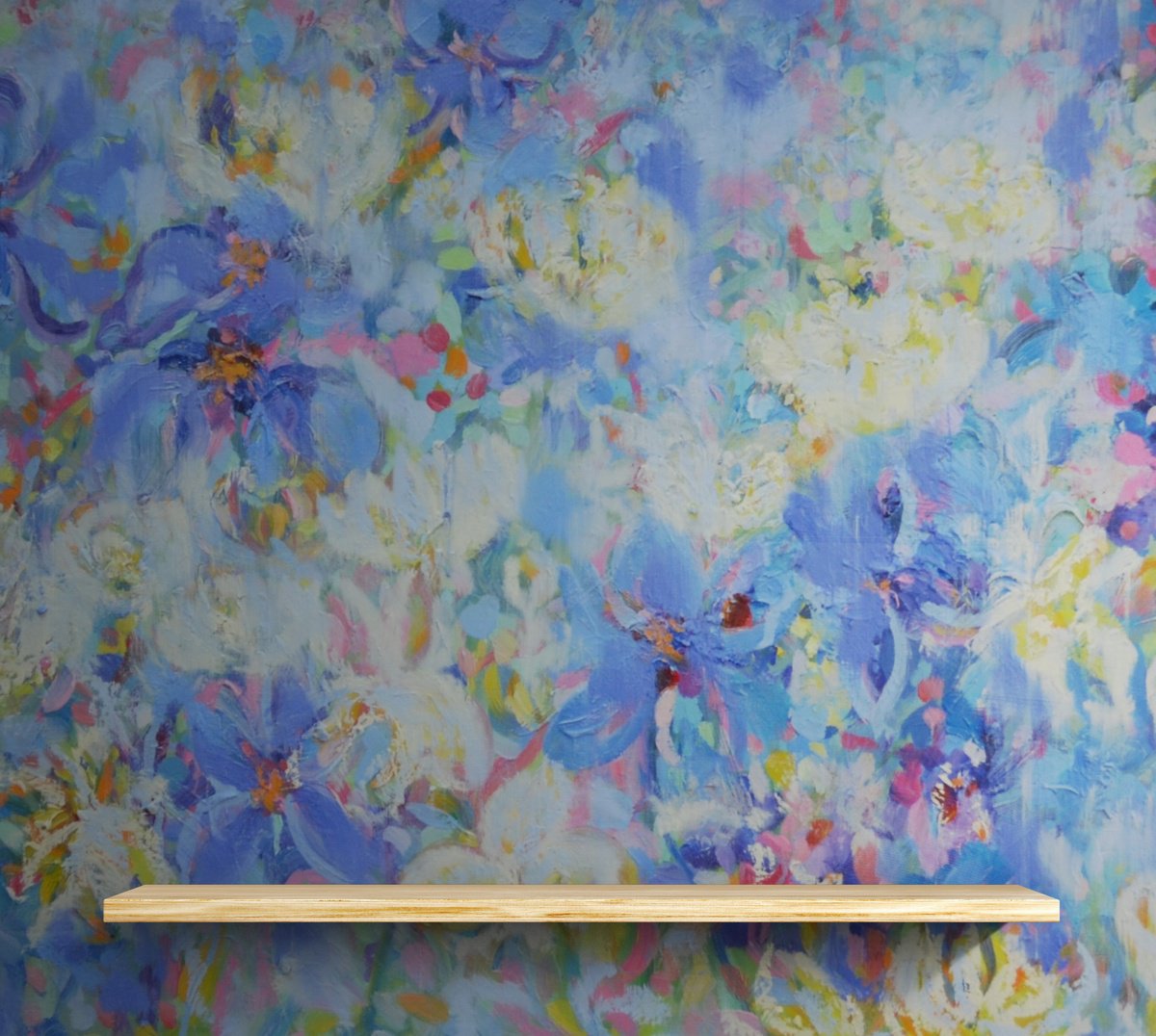 Violets And Peonies By Lesley Blackburn, 36 X 24, Artwork For Sale On Artfinder