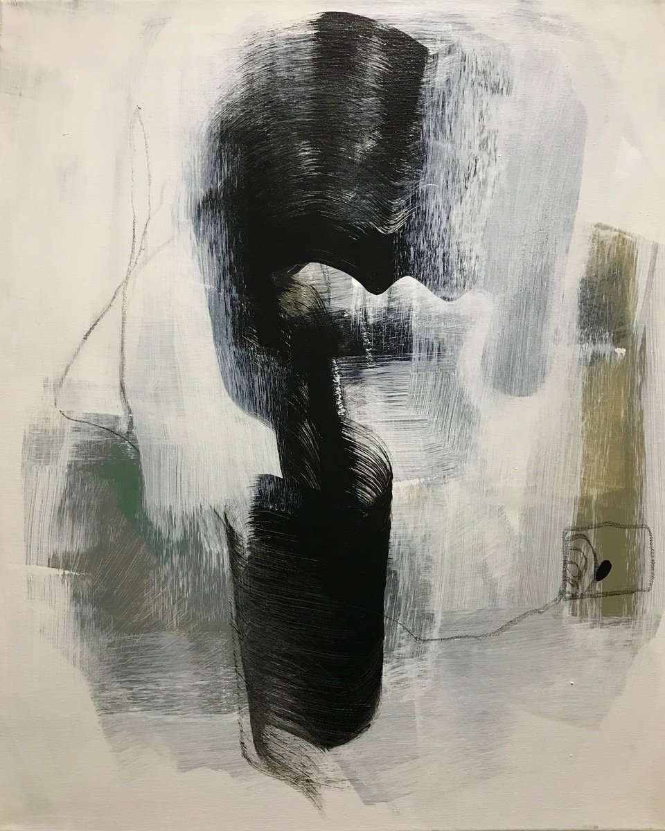 Organic Abstract Acrylic Painting By Kris Haas, 16 X 20", I Don