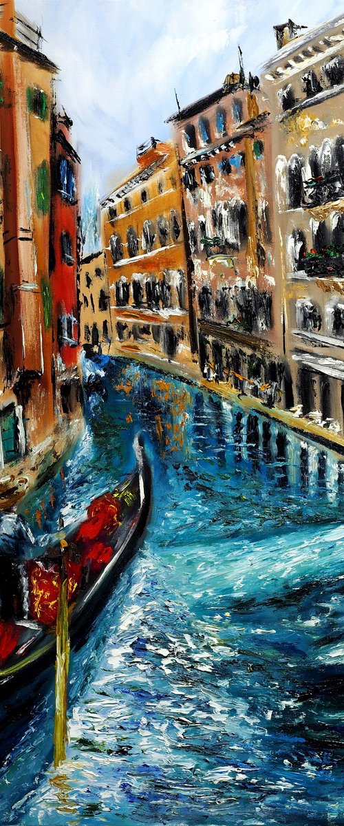 Gondola in Venice, Italy II by Ruslana Levandovska