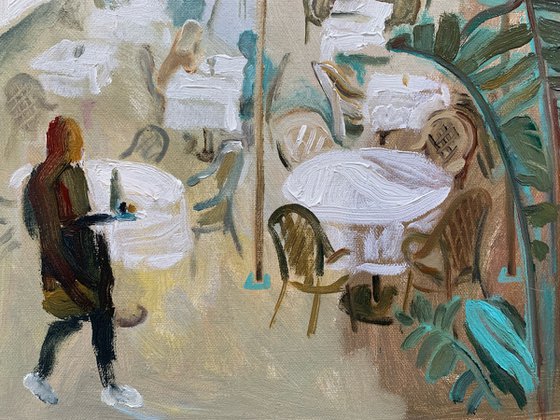 French Riviera. Seaside Restaurant