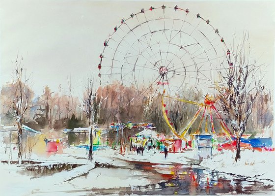 WINTER AT THE THEME PARK