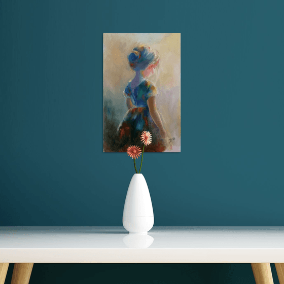 Girl facing the sunlight