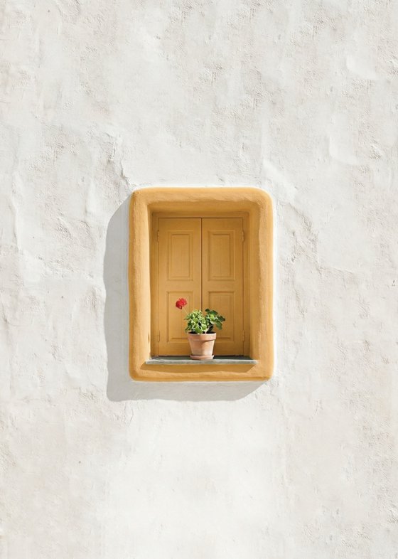 Yellow greek window